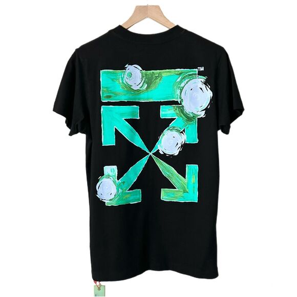 NEW Off-White Men's Tornado Arrow T-Shirt in Black Size XS - Picture 1 of 9